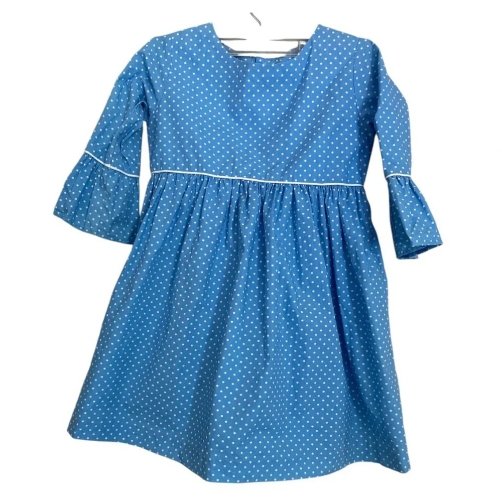 Eleanor Rose Blue A-line Bell Sleeve Dress